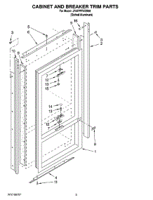 02 - Cabinet And Breaker Trim Parts parts for Maytag Refrigerator JF42PPFXDB00 from AppliancePartsPros.com