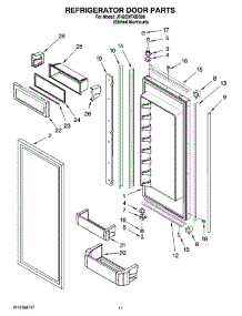 07 - Refrigerator Door Parts parts for Maytag Refrigerator JF42CXFXDB00 from AppliancePartsPros.com