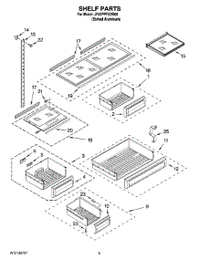 06 - Shelf Parts parts for Maytag Refrigerator JF42PPFXDB00 from AppliancePartsPros.com
