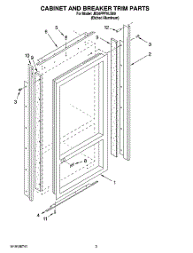 02 - Cabinet And Breaker Trim Parts parts for Maytag Refrigerator JB36PPFXLB00 from AppliancePartsPros.com