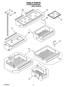 06 - Shelf Parts parts for Maytag Refrigerator JB36PPFXLB00 from AppliancePartsPros.com