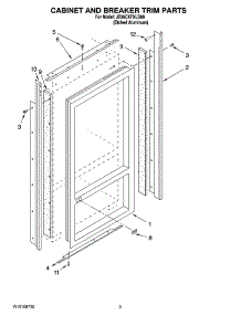 02 - Cabinet And Breaker Trim Parts parts for Maytag Refrigerator JB36CXFXLB00 from AppliancePartsPros.com