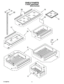 06 - Shelf Parts parts for Maytag Refrigerator JB36PPFXRB00 from AppliancePartsPros.com