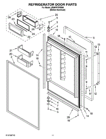 07 - Refrigerator Door Parts parts for Maytag Refrigerator JB36PPFXRB00 from AppliancePartsPros.com