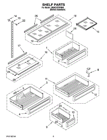 06 - Shelf Parts parts for Maytag Refrigerator JB36CXFXRB00 from AppliancePartsPros.com