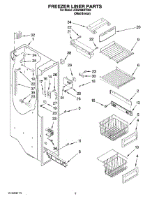 04 - Freezer Liner Parts parts for Maytag Refrigerator JCB2488MTR00 from AppliancePartsPros.com