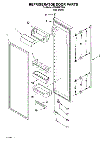 05 - Refrigerator Door Parts parts for Maytag Refrigerator JCB2488MTR00 from AppliancePartsPros.com
