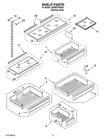 06 - Shelf Parts parts for Maytag Refrigerator JB36SEFXRB00 from AppliancePartsPros.com