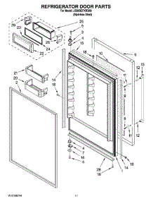 07 - Refrigerator Door Parts parts for Maytag Refrigerator JB36SEFXRB00 from AppliancePartsPros.com
