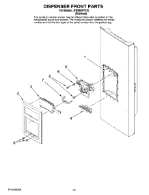 08 - Dispenser Front Parts parts for Maytag Refrigerator JFI2089ATS10 from AppliancePartsPros.com
