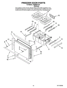 09 - Freezer Door Parts parts for Maytag Refrigerator JFI2089ATS10 from AppliancePartsPros.com