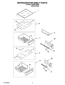 07 - Refrigerator Shelf Parts parts for Maytag Refrigerator JS48PPFXDB00 from AppliancePartsPros.com