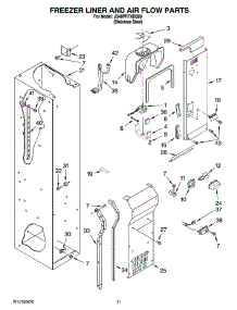 08 - Freezer Liner And Air Flow Parts parts for Maytag Refrigerator JS48PPFXDB00 from AppliancePartsPros.com