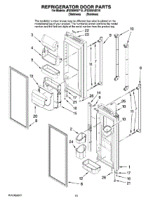 07 - Refrigerator Door Parts parts for Maytag Refrigerator JFI2589AES10 from AppliancePartsPros.com