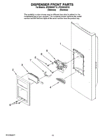 08 - Dispenser Front Parts parts for Maytag Refrigerator JFI2589AES10 from AppliancePartsPros.com