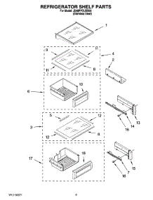 07 - Refrigerator Shelf Parts parts for Maytag Refrigerator JS48PPDUDB00 from AppliancePartsPros.com