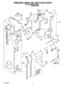 08 - Freezer Liner And Air Flow Parts parts for Maytag Refrigerator JS48PPDUDB00 from AppliancePartsPros.com