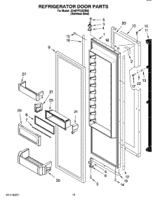 10 - Refrigerator Door Parts parts for Maytag Refrigerator JS48PPDUDB00 from AppliancePartsPros.com