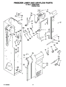 08 - Freezer Liner And Air Flow Parts parts for Maytag Refrigerator JS48SEDUDB00 from AppliancePartsPros.com