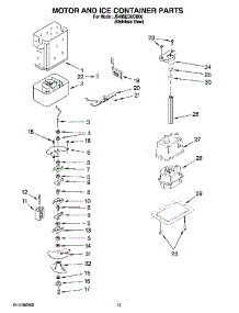 09 - Motor And Ice Container Parts parts for Maytag Refrigerator JS48SEDUDB00 from AppliancePartsPros.com