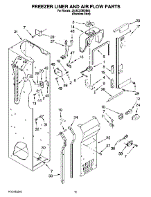 08 - Freezer Liner And Air Flow Parts parts for Maytag Refrigerator JS48CXDBDB00 from AppliancePartsPros.com