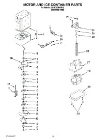09 - Motor And Ice Container Parts parts for Maytag Refrigerator JS48CXDBDB00 from AppliancePartsPros.com