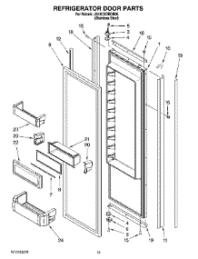 10 - Refrigerator Door Parts parts for Maytag Refrigerator JS48CXDBDB00 from AppliancePartsPros.com
