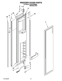 11 - Freezer Door Parts parts for Maytag Refrigerator JS48CXDBDB00 from AppliancePartsPros.com