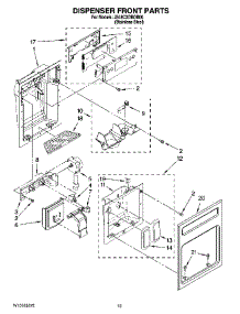 12 - Dispenser Front Parts parts for Maytag Refrigerator JS48CXDBDB00 from AppliancePartsPros.com