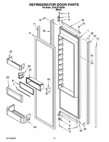 09 - Refrigerator Door Parts parts for Maytag Refrigerator JS48CXFXDB00 from AppliancePartsPros.com