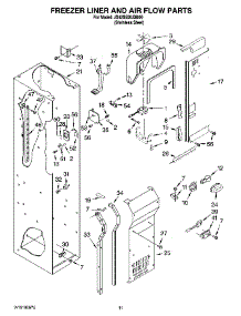 08 - Freezer Liner And Air Flow Parts parts for Maytag Refrigerator JS42SEDUDB00 from AppliancePartsPros.com