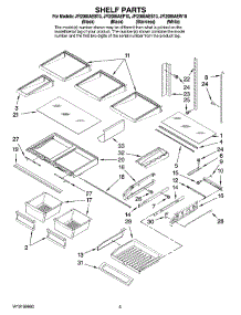 03 - Shelf Parts parts for Maytag Refrigerator JFI2089AEP10 from AppliancePartsPros.com