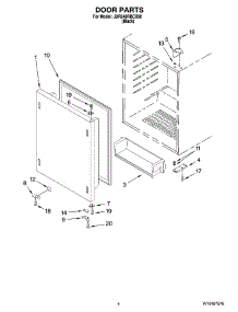 03 - Door Parts parts for Maytag Refrigerator JUR248RBCX00 from AppliancePartsPros.com