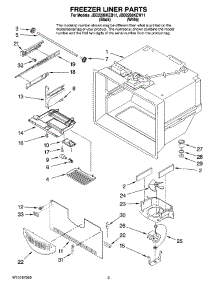 02 - Freezer Liner Parts parts for Maytag Refrigerator JBD2286KEB11 from AppliancePartsPros.com