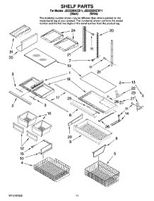 06 - Shelf Parts parts for Maytag Refrigerator JBD2286KEB11 from AppliancePartsPros.com