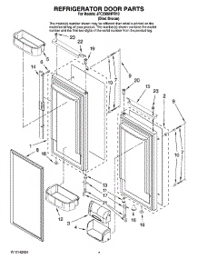 04 - Refrigerator Door Parts parts for Maytag Refrigerator JFC2089HPR10 from AppliancePartsPros.com