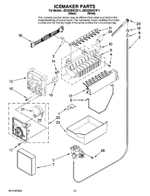 07 - Icemaker Parts parts for Maytag Refrigerator JBD2286KEW11 from AppliancePartsPros.com