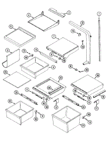 10 - Shelves & Accessories parts for Jenn-Air Refrigerator JRSDE229B from AppliancePartsPros.com