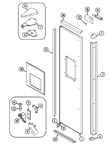 03 - Freezer Outer Door parts for Jenn-Air Refrigerator JRSDE249TB from AppliancePartsPros.com