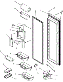 15 - Refrigerator Door parts for Jenn-Air Refrigerator JSD2695KGW from AppliancePartsPros.com