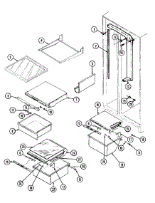 08 - Shelves & Accessories parts for Jenn-Air Refrigerator JRSDE228A from AppliancePartsPros.com
