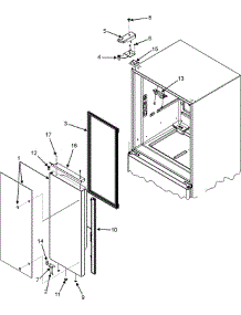 Left Refrigerator Door parts for Jenn-Air Refrigerator JFC2089HPR from AppliancePartsPros.com
