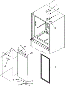 Right Refrigerator Door parts for Jenn-Air Refrigerator JFC2089HPR from AppliancePartsPros.com