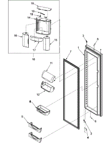 17 - Refrigerator Door parts for Jenn-Air Refrigerator JCD2290HEB from AppliancePartsPros.com
