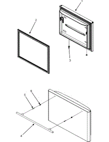 06 - Freezer Door parts for Jenn-Air Refrigerator JBR2286KES from AppliancePartsPros.com