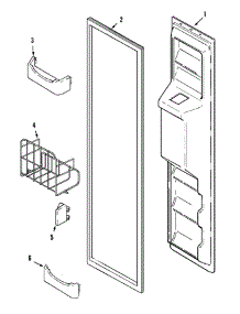 04 - Freezer Inner Door parts for Jenn-Air Refrigerator JCB2388GRQ from AppliancePartsPros.com