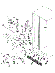 04 - Fresh Food Compartment parts for Jenn-Air Refrigerator JRSD279B from AppliancePartsPros.com