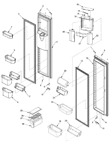 15 - Ref / Fz Door And Shelf parts for Admiral Refrigerator JS2628HEHB / PJS2628HHB0 from AppliancePartsPros.com