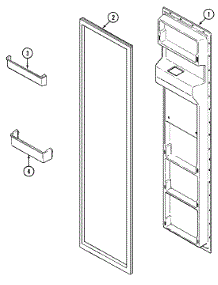 02 - Freezer Inner Door parts for Jenn-Air Refrigerator JRSD279B from AppliancePartsPros.com