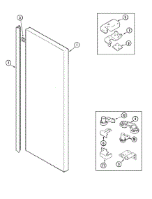 08 - Fresh Food Outer Door (Jcd2389ges) parts for Jenn-Air Refrigerator JCD2389GES from AppliancePartsPros.com